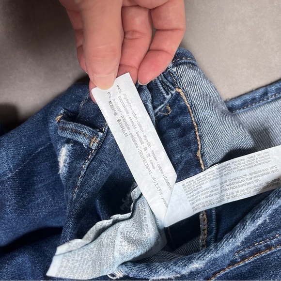 ZARA Trafaluc Denimwear Distressed Straight Leg Overalls Size US Small - Picture 9 of 14